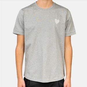 Inimigo Classic Embroidery Heart Glacier Gray Short Sleeve Shirt Small